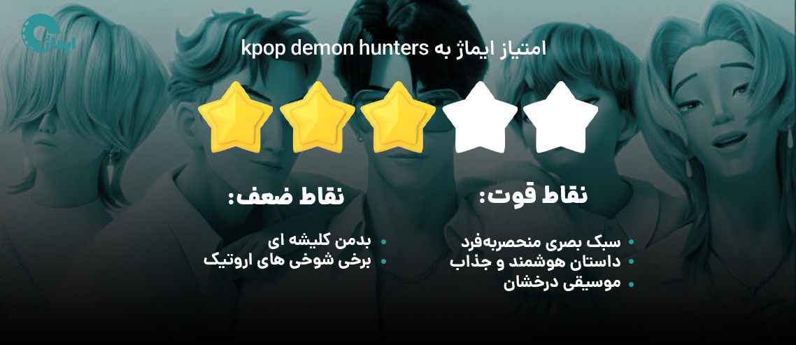 امتیاز ایماژ به انیمیشن KPop: Demon Hunters